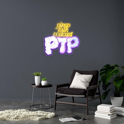 Pimp Talk Podcast - Premium Neon Artwork