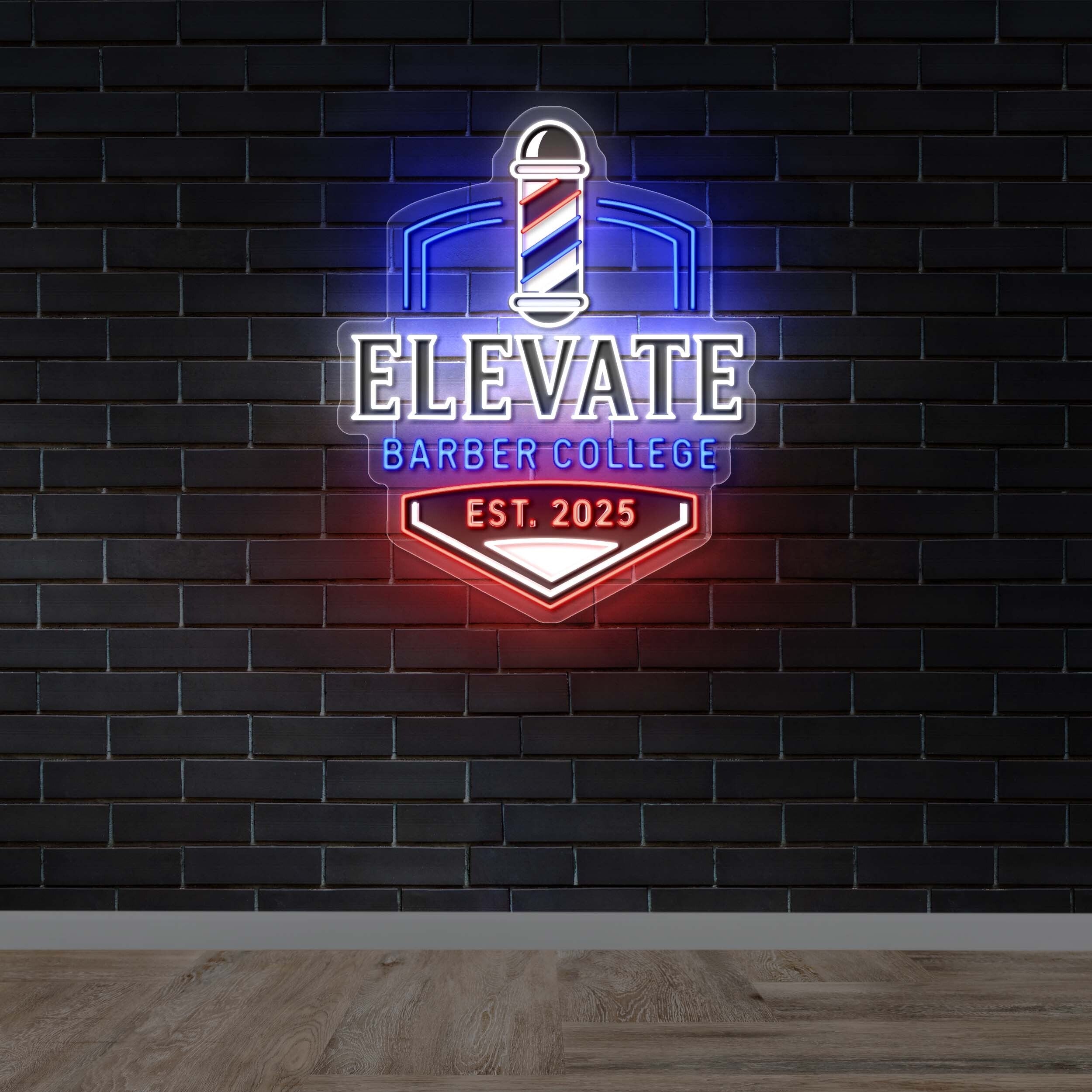 ELEVATE BARBER COLLEGE - Premium Neon Artwork