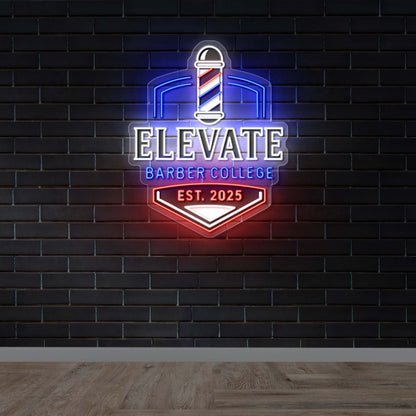 ELEVATE BARBER COLLEGE - Premium Neon Artwork