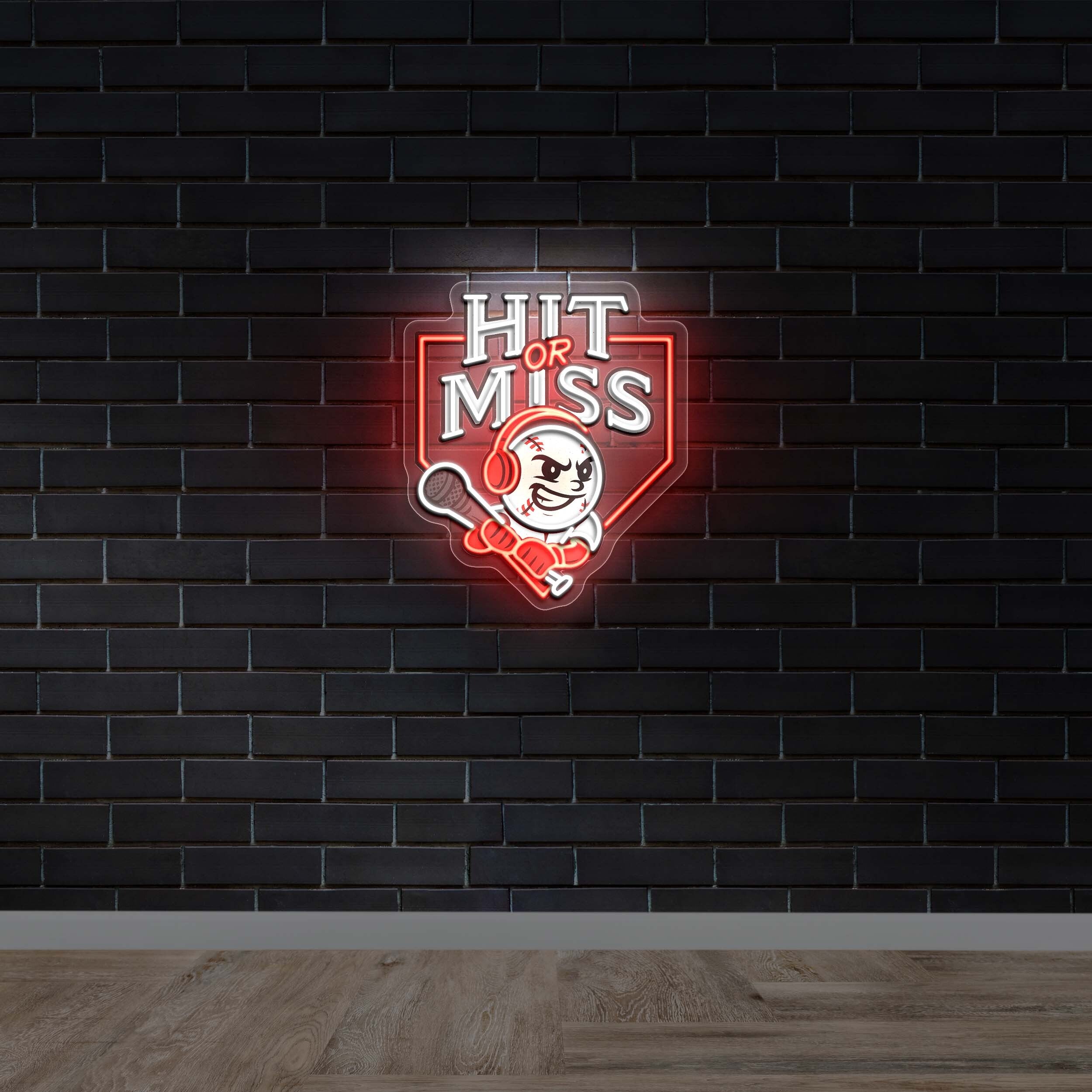 Hit or Miss - Premium Neon Artwork