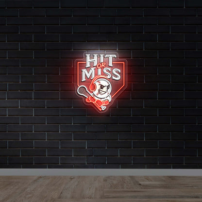Hit or Miss - Premium Neon Artwork