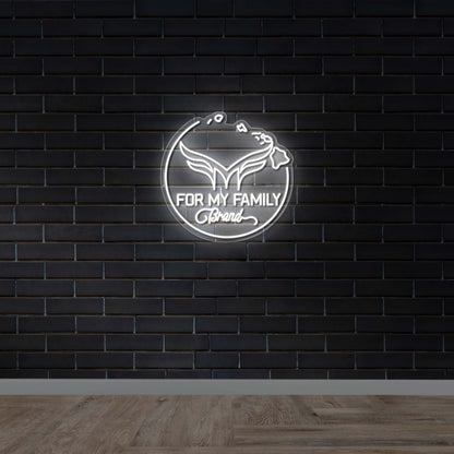 FOR MY FAMILY Brand - Premium Neon Artwork