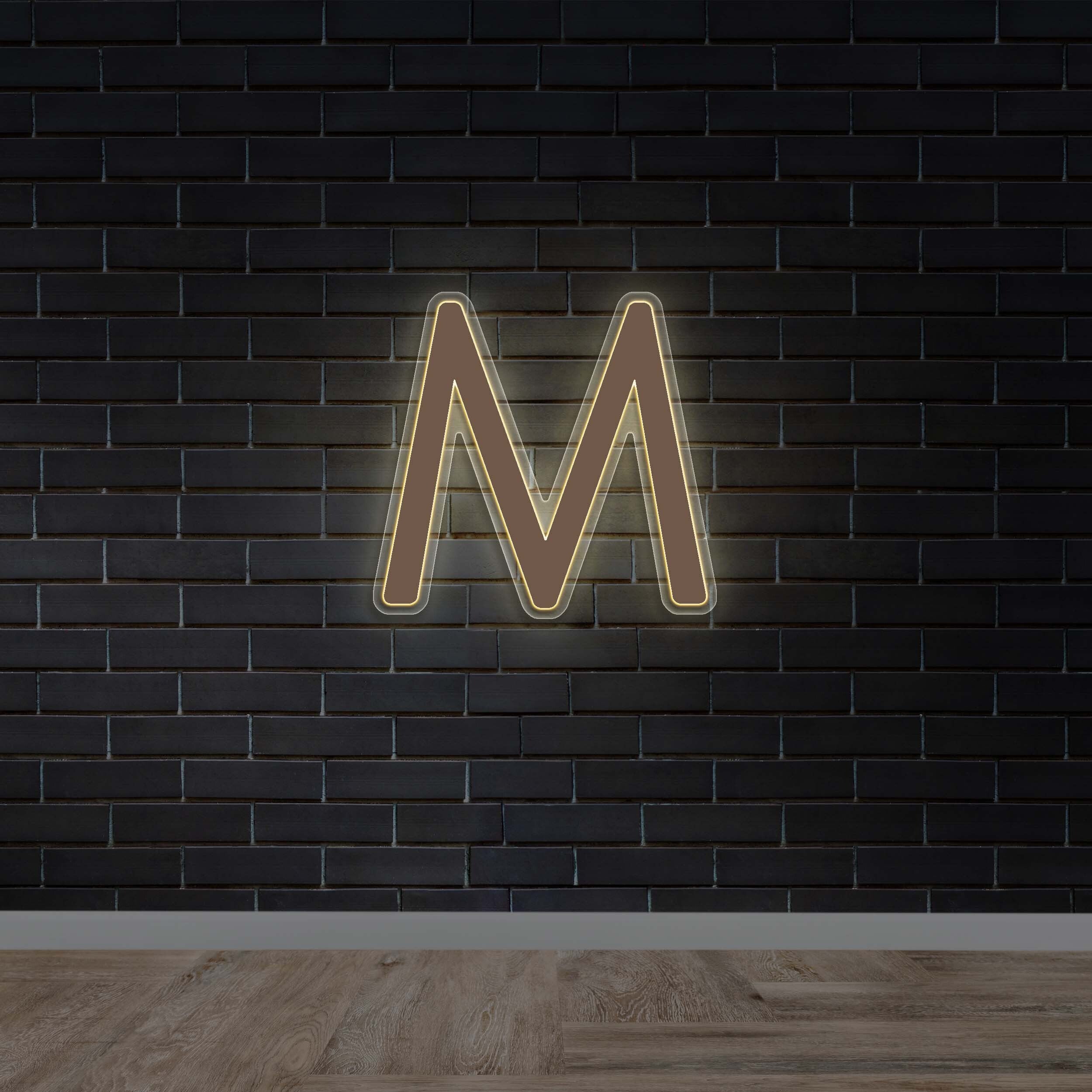 M | Backlit Version - Premium Neon Artwork