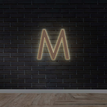 M | Backlit Version - Premium Neon Artwork