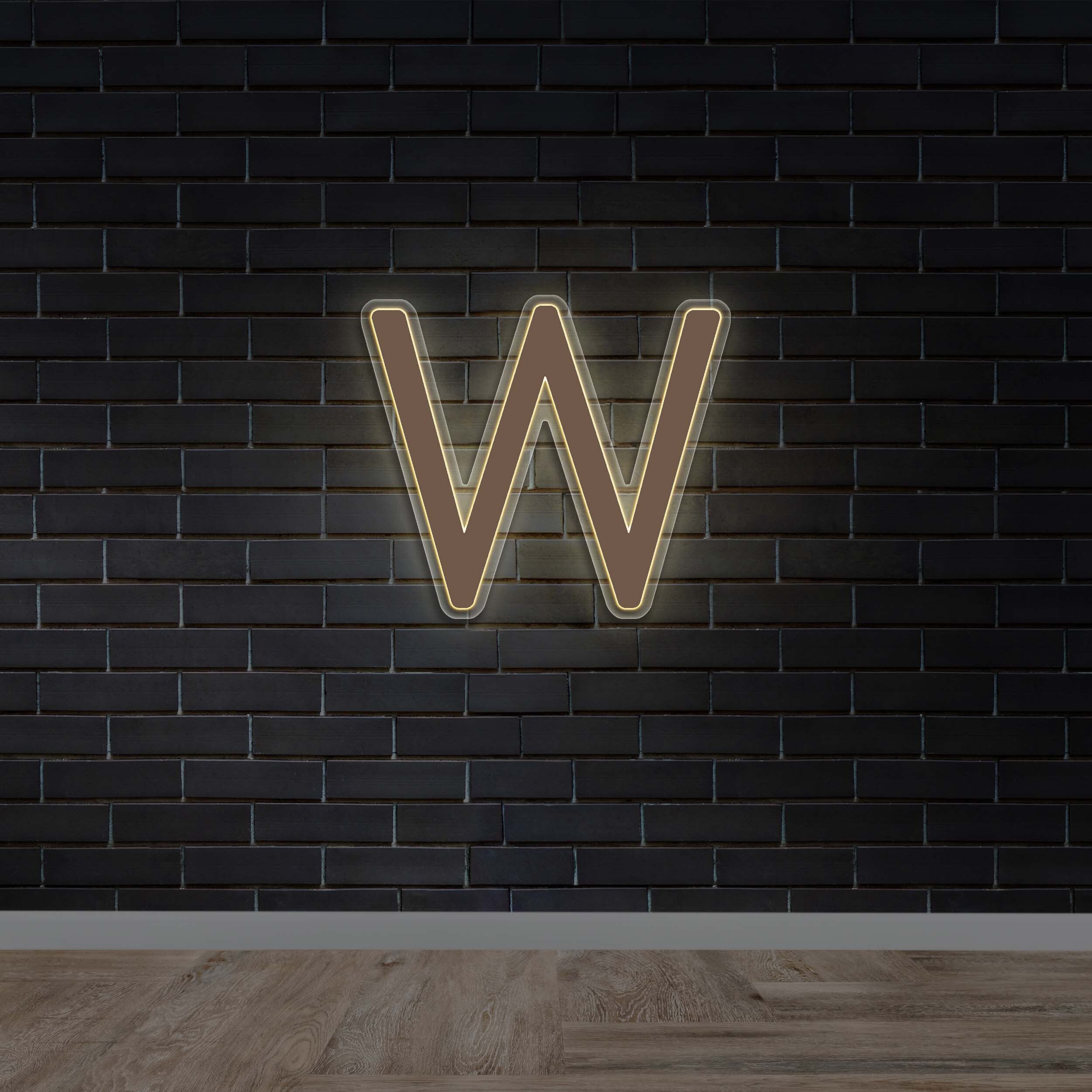 W | Backlit Version - Premium Neon Artwork