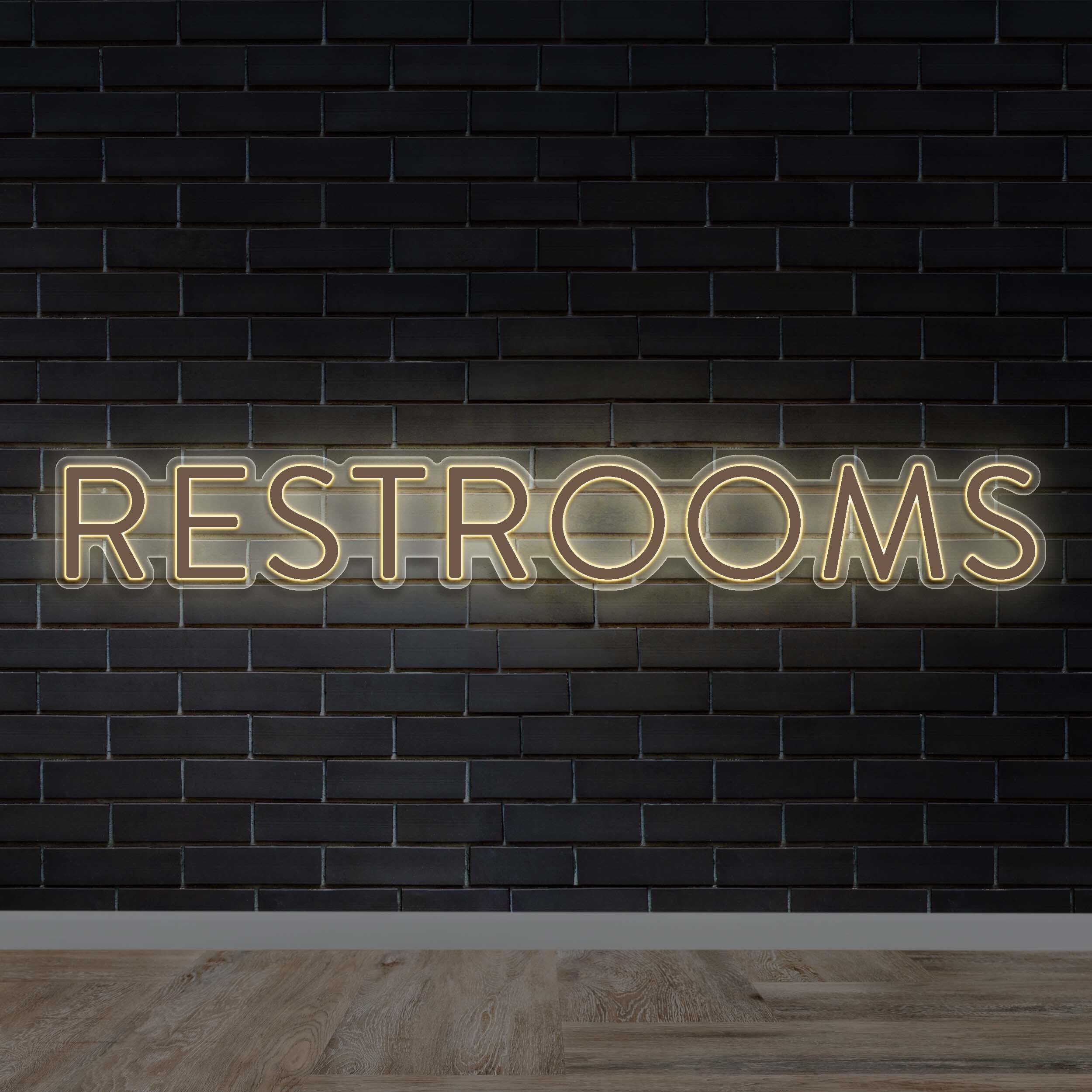 RESTROOMS | Backlit Version - Premium Neon Artwork