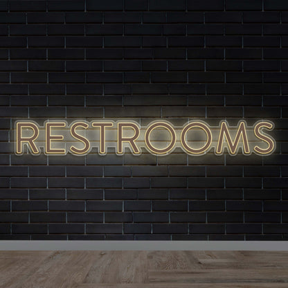 RESTROOMS | Backlit Version - Premium Neon Artwork