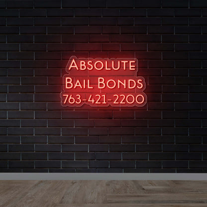 Absolute Bail Bonds - Premium Neon Artwork