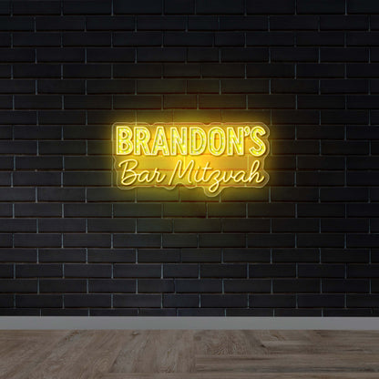 BRANDON'S BAR MITZVAH - Premium Neon Artwork