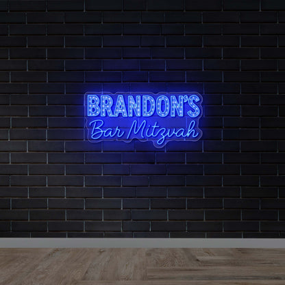 BRANDON'S BAR MITZVAH - Premium Neon Artwork