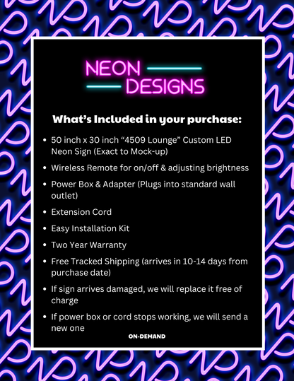 4509 Lounge - Premium Neon Artwork