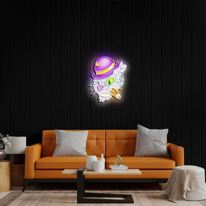 Alley Cat Tattoo - Premium Neon Artwork