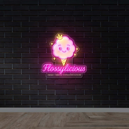 Flossylicious - Premium Neon Artwork