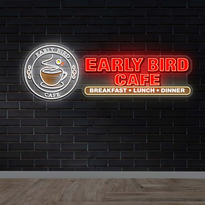 EARLY BIRD CAFE BREAKFAST LUNCH DINNER - Premium Neon Artwork