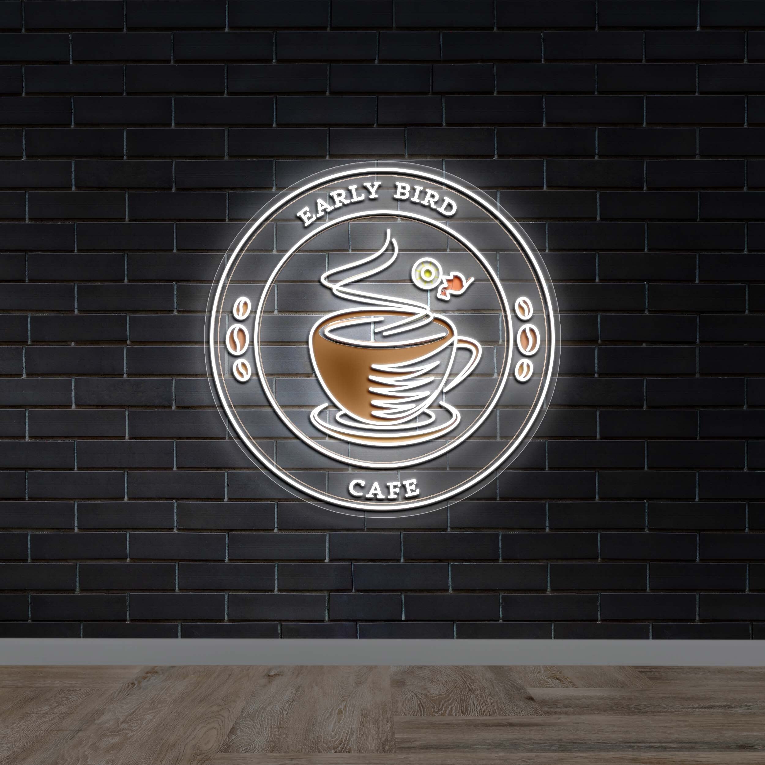 Early Bird Cafe - Premium Neon Artwork