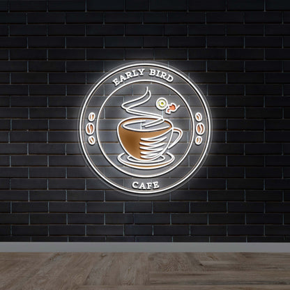 Early Bird Cafe - Premium Neon Artwork
