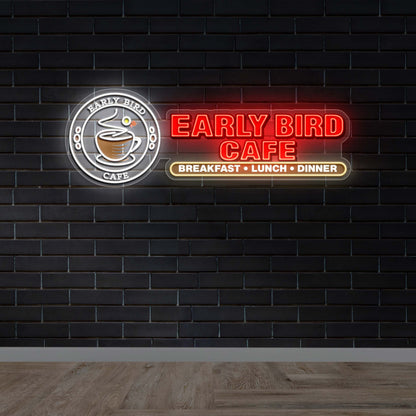 EARLY BIRD CAFE BREAKFAST LUNCH DINNER - Premium Neon Artwork