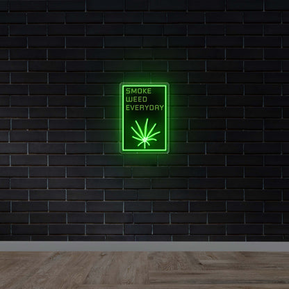 SMOKE WEED EVERYDAY! - Premium Neon Artwork