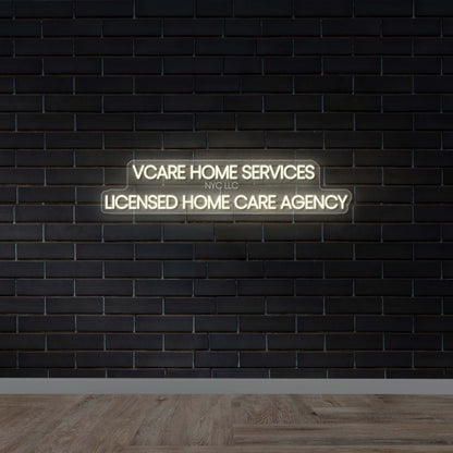 VCARE HOME SERVICES - Premium Neon Artwork