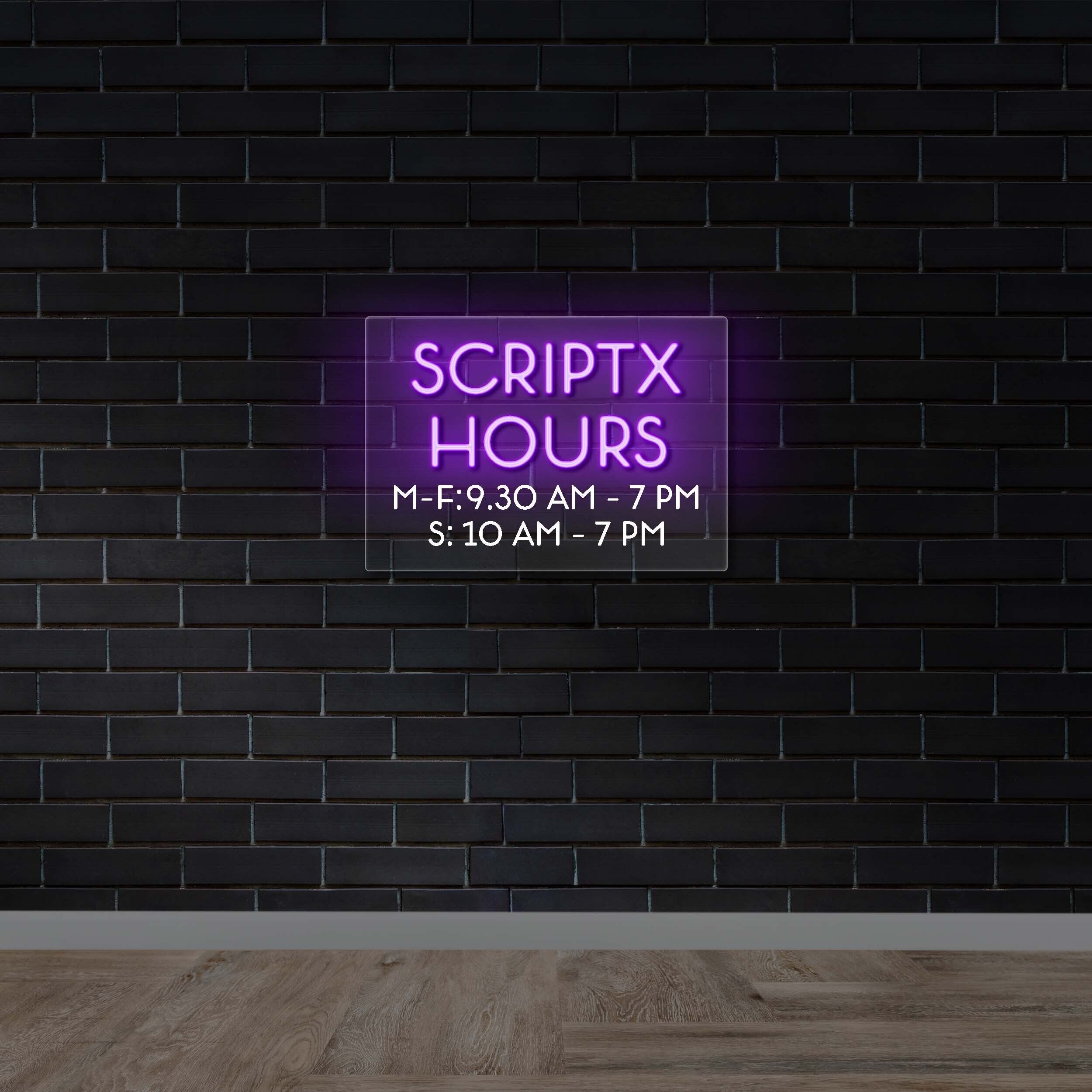 SCRIPTX HOURS -  Premium Neon Artwork