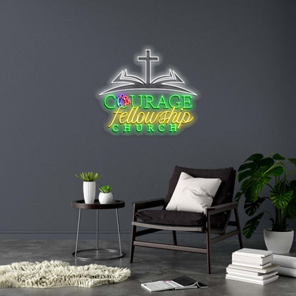 COURAGE fellowship CHURCH - Premium Neon Artwork