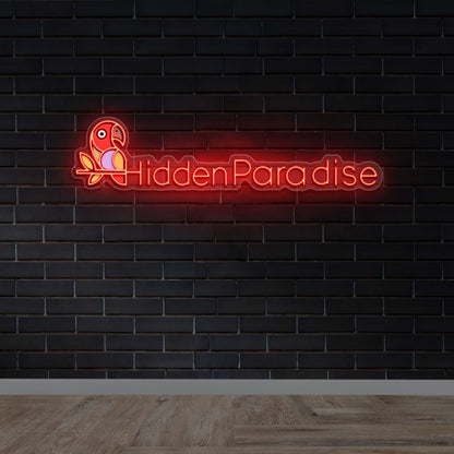 Hidden Paradise - Premium Neon Artwork