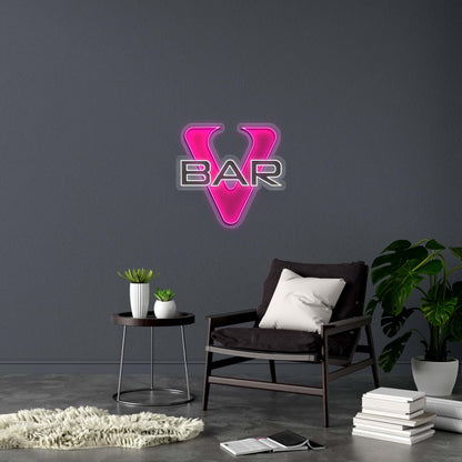V BAR - Premium Neon Artwork
