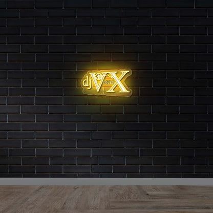 DJ VERTEX - Premium Neon Artwork