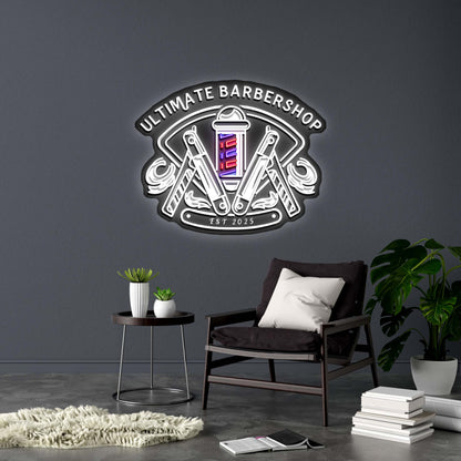 ULTIMATE BARBERSHOP - Premium Neon Artwork