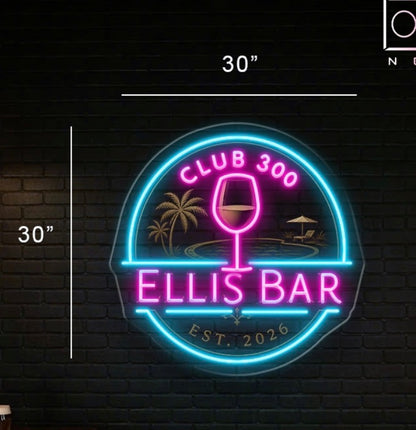 CLUB 300 ELLIS BAR - Premium Neon Artwork