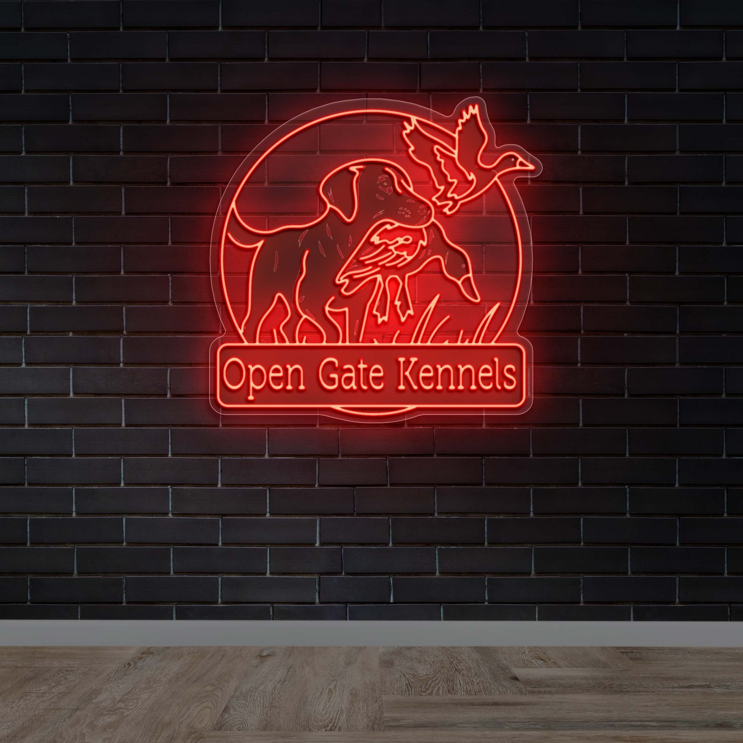 Open Gate Kennels - Premium Neon Artwork