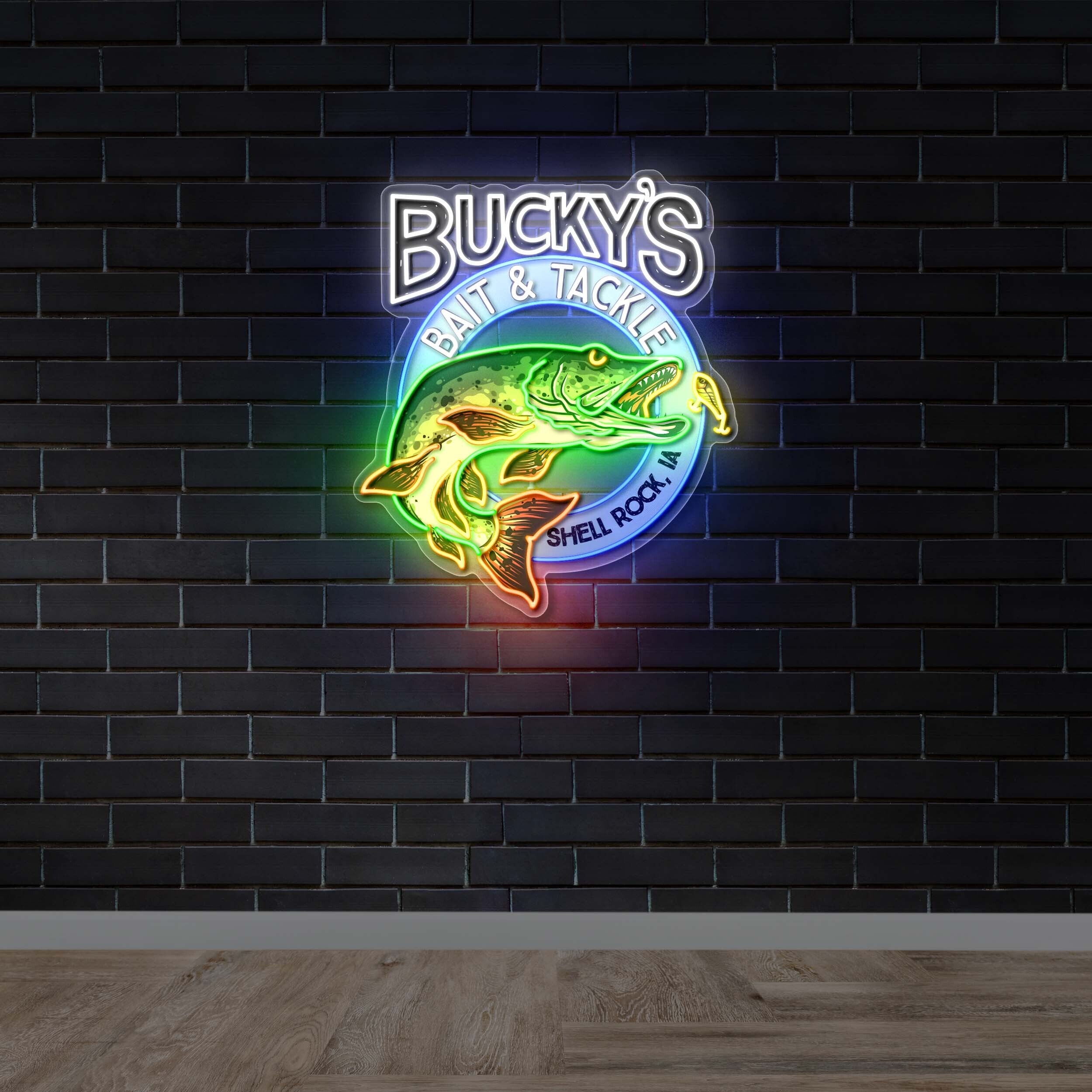 BUCKY'S Bait & Tackle - Premium Neon Artwork