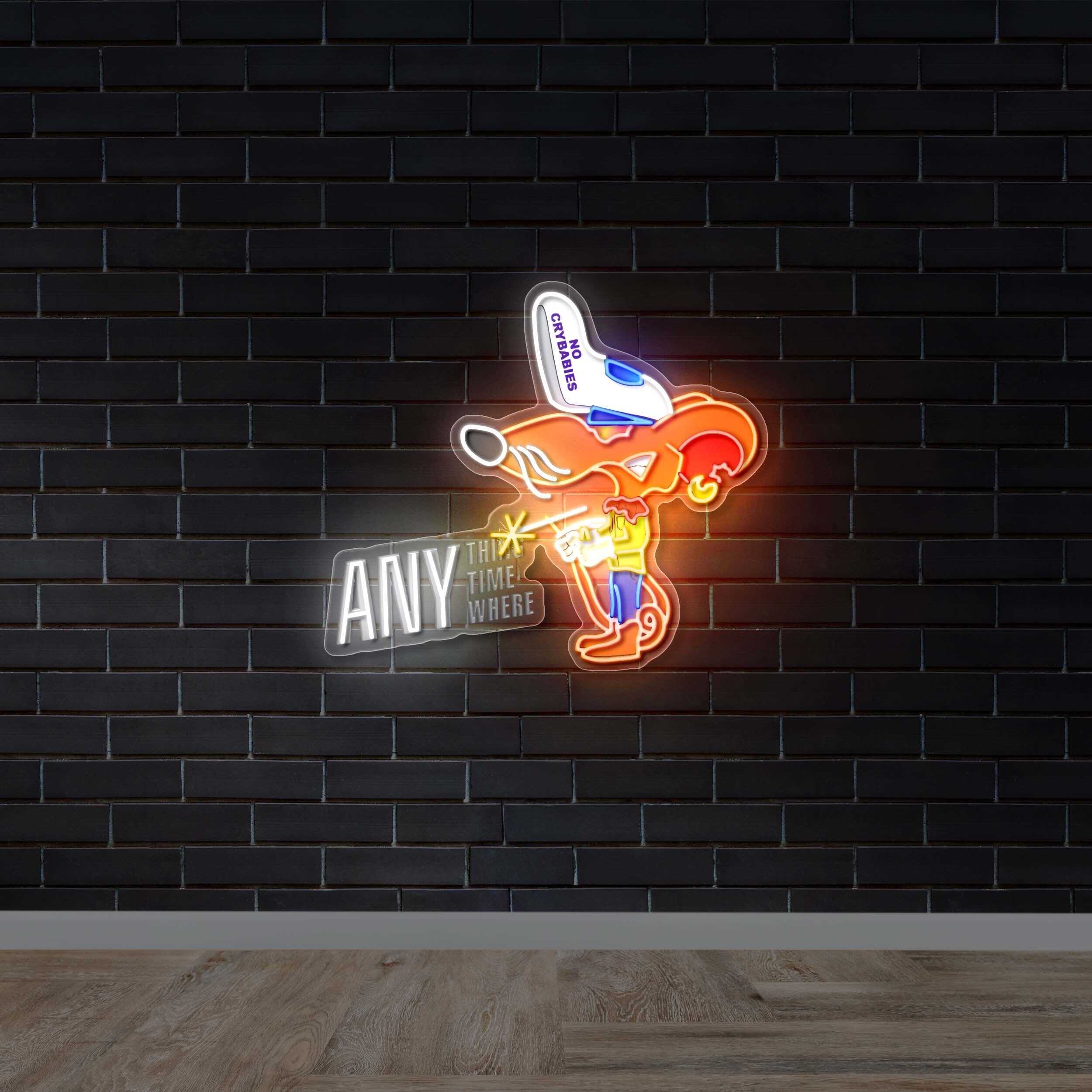 Any Thing, Any Time and Any Where - Premium Neon Artwork