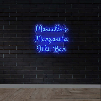 Marcello's Margarita Tiki Bar - Premium Neon Artwork