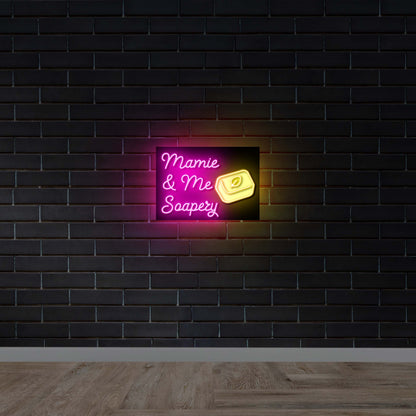 Mamie & Me Soapery - Premium Neon Artwork