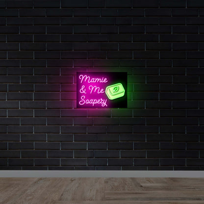 Mamie & Me Soapery - Premium Neon Artwork