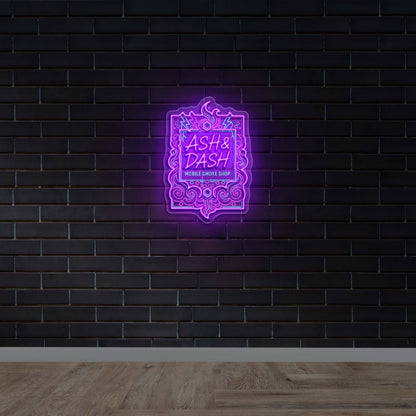 Ash & Dash Mobile Smoke Shop - Premium Neon Artwork