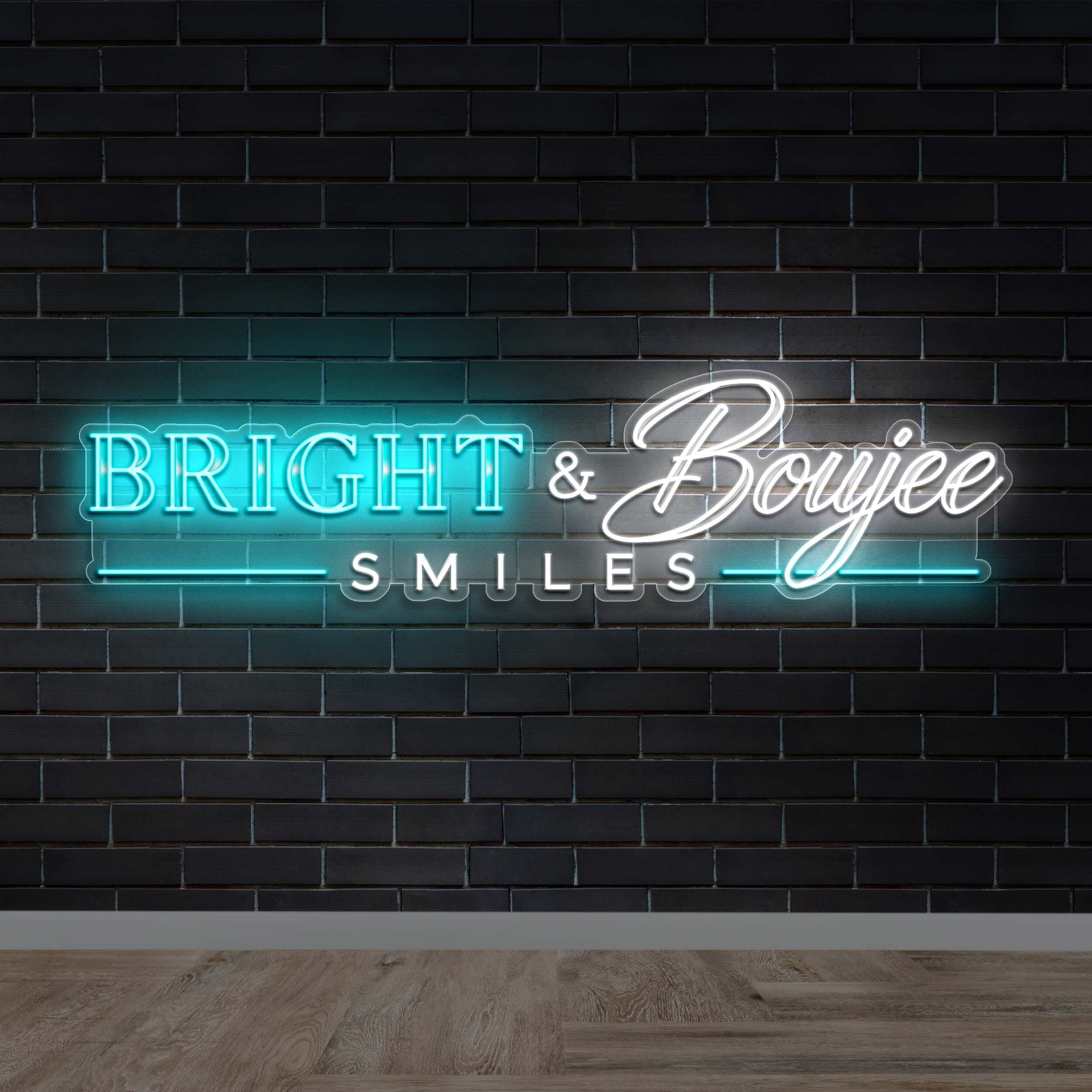 Bright & Boujee SMILES - Premium Neon Artwork