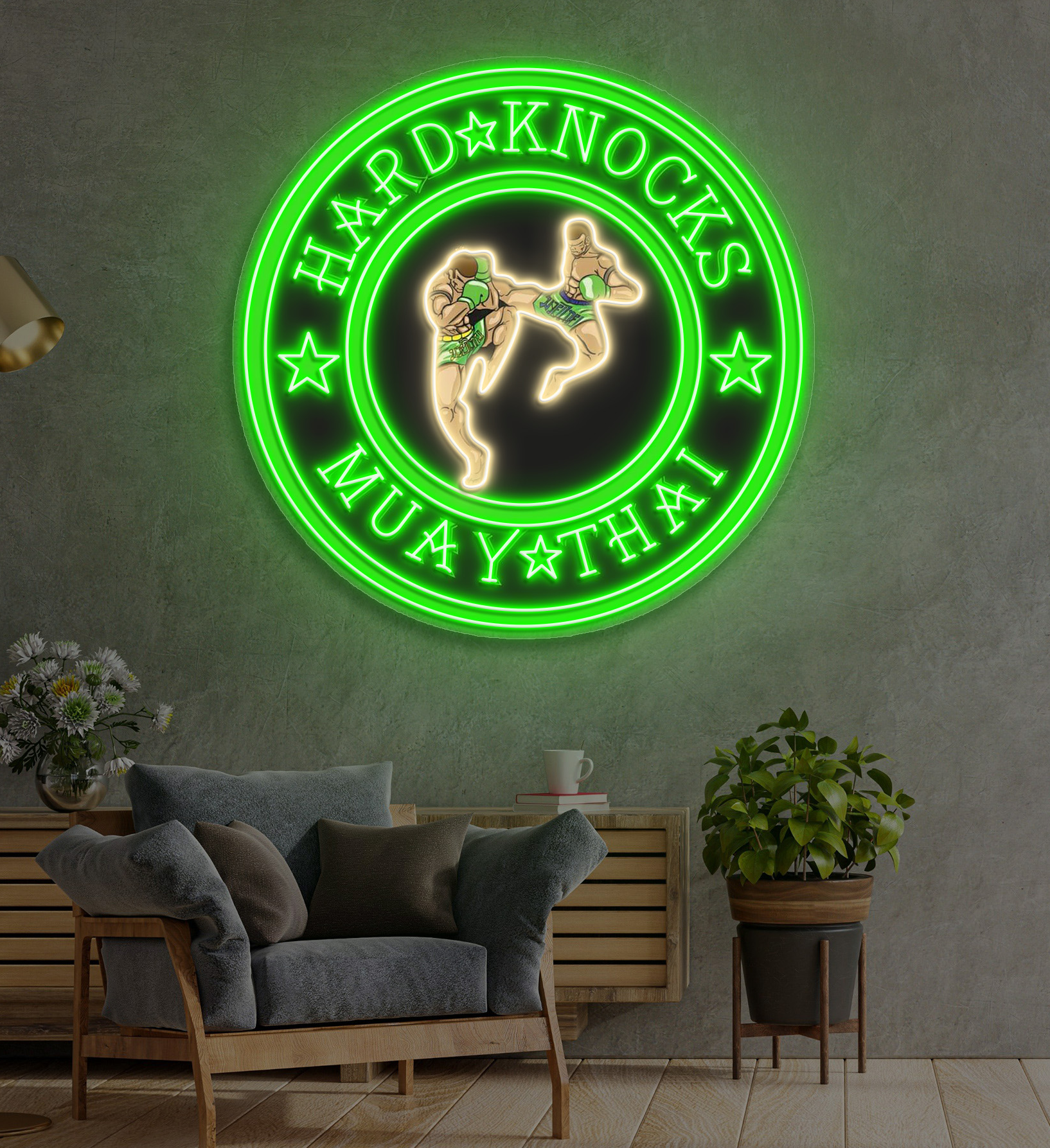 HARD KNOCKS MUAY THAI - Premium Neon Artwork