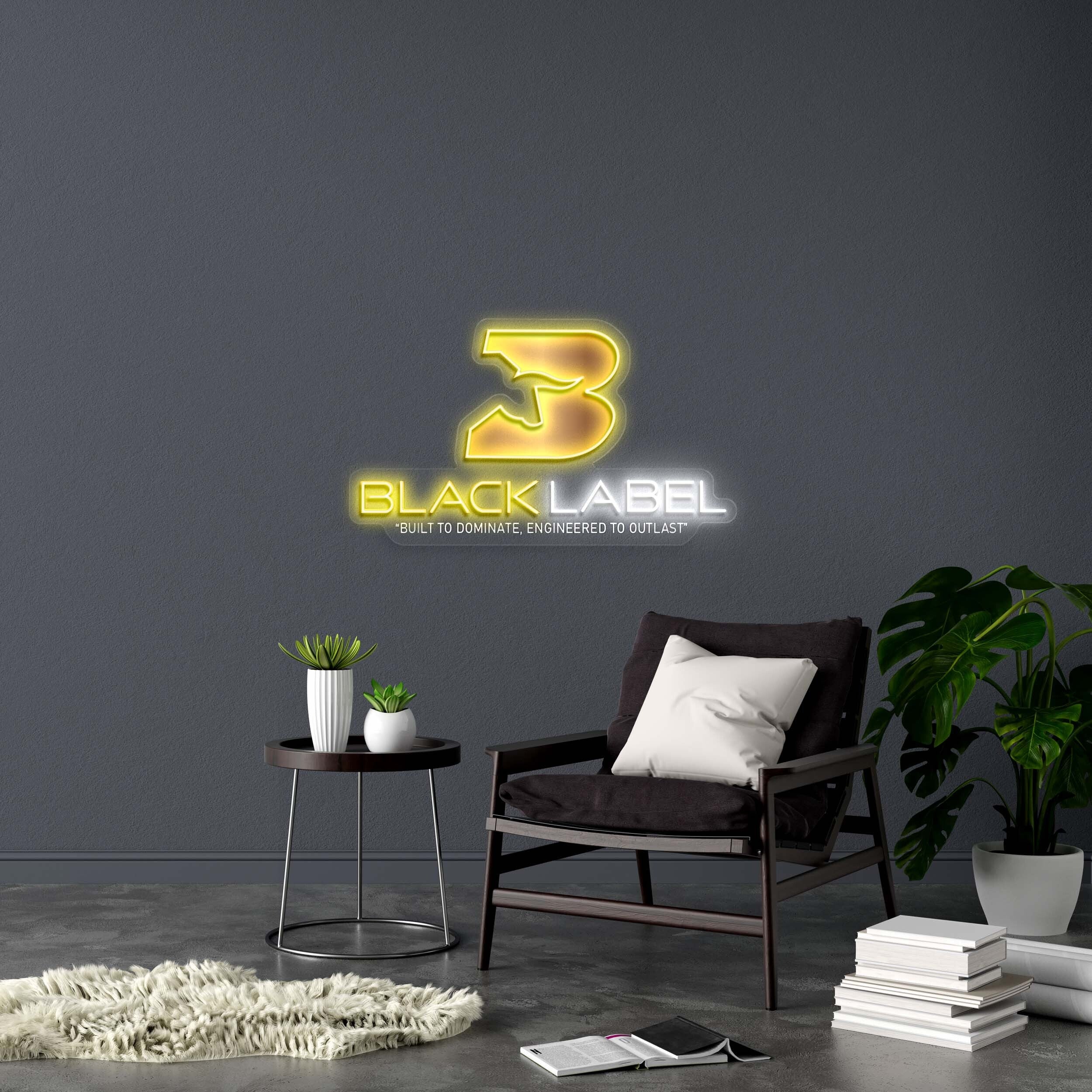 BLACK LABEL - Premium Neon Artwork
