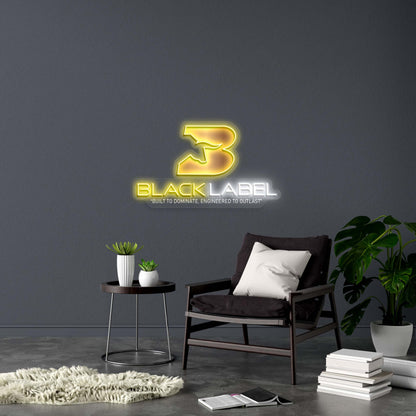 BLACK LABEL - Premium Neon Artwork