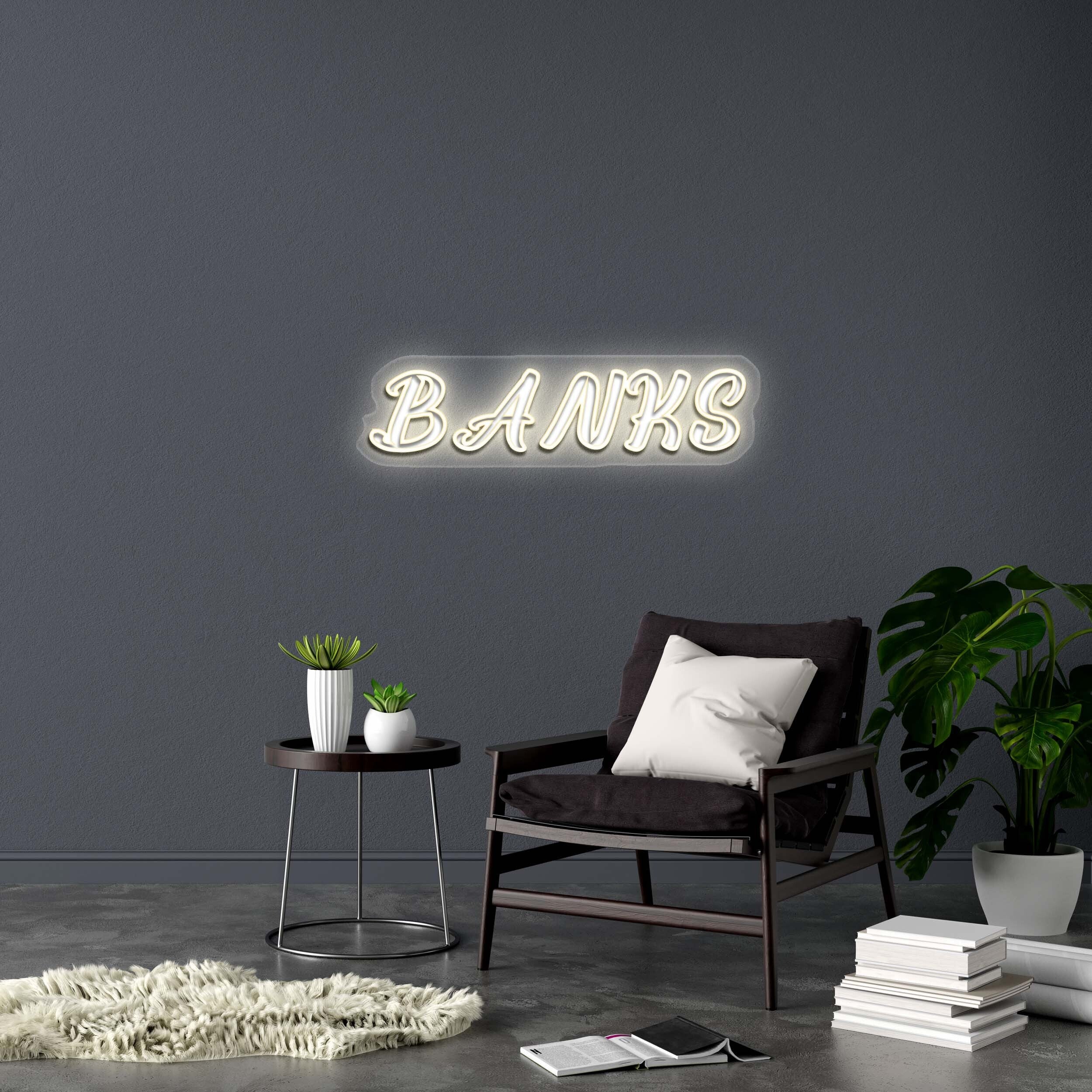 BANKS - Premium Neon Artwork