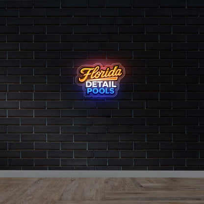 FLORIDA DETAIL POOLS - Premium Neon Artwork