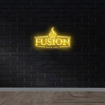 Fusion Bar & Grill - Premium Neon Artwork