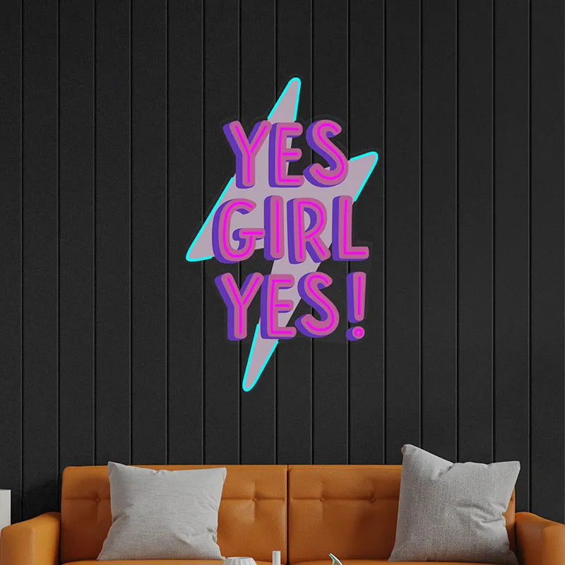 Yes Girl Yes! - Premium Neon Artwork