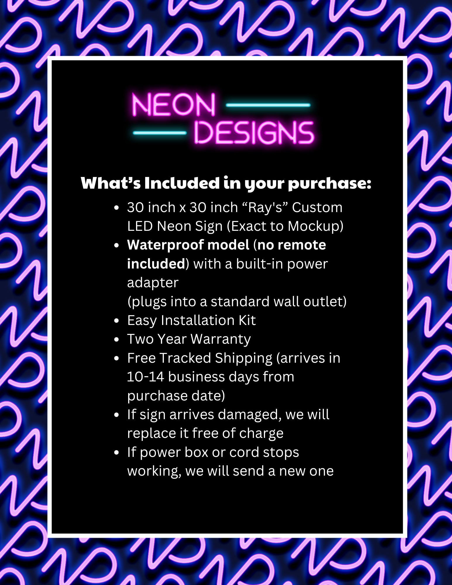Ray's - Premium Neon Artwork