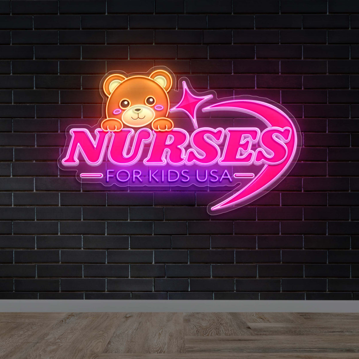Nurses For Kids USA - Premium Neon Artwork