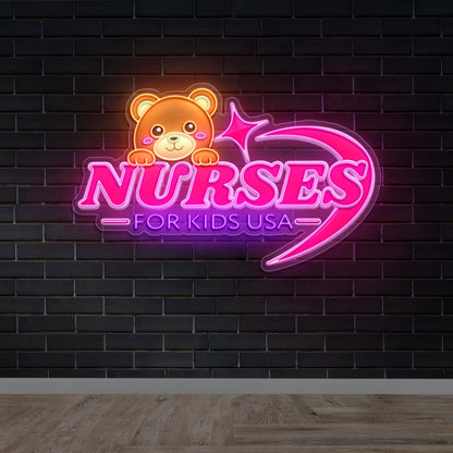 Nurses For Kids USA - Premium Neon Artwork