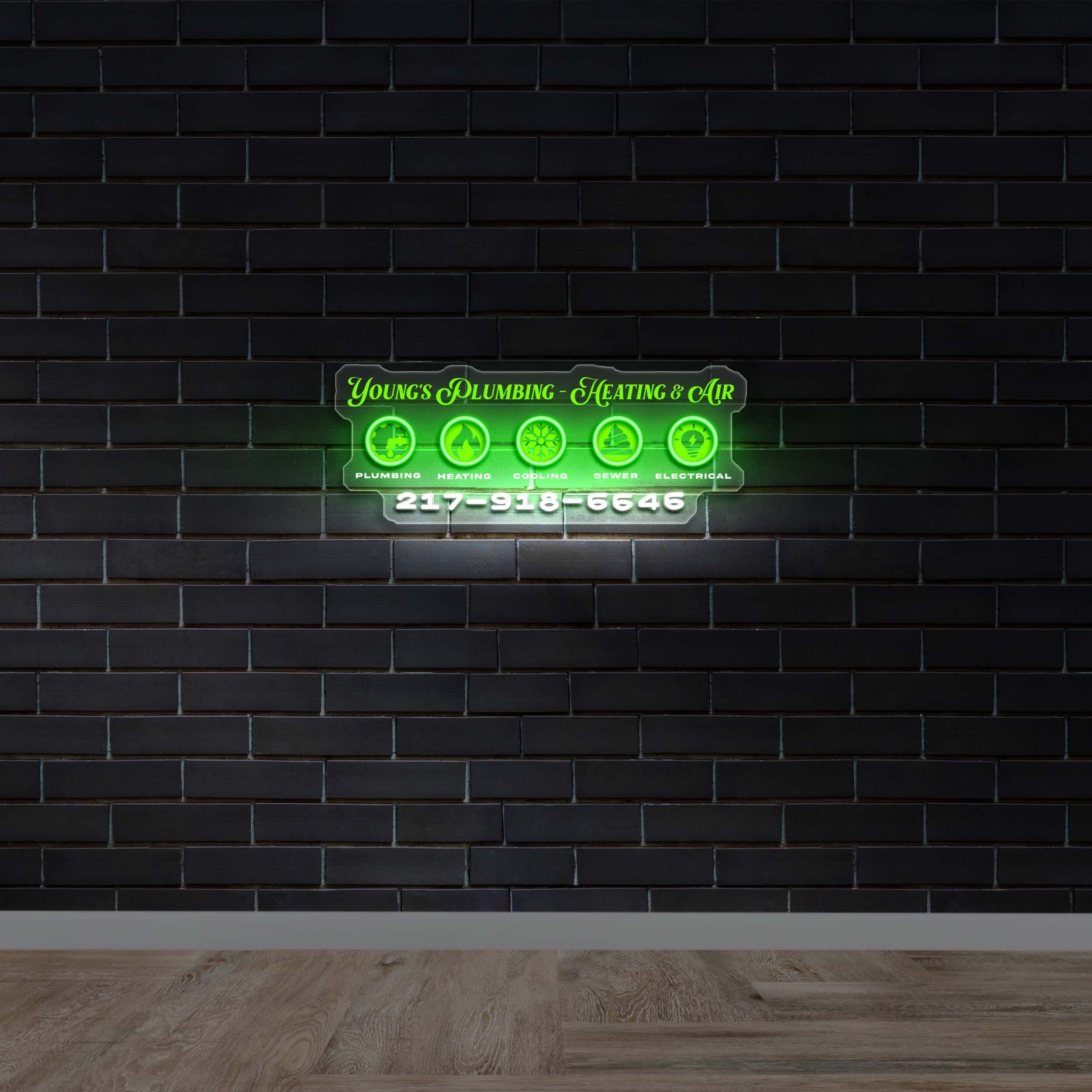 YOUNG'S PLUMBING HEATING - AIR -  Premium Neon Artwork