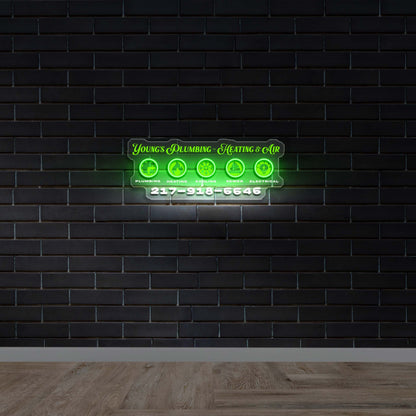 YOUNG'S PLUMBING HEATING - AIR -  Premium Neon Artwork